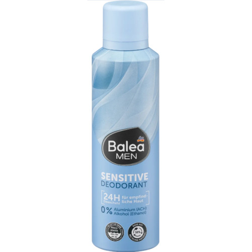 Дезодорант Balea Men Sensitive 0%, 150 мл